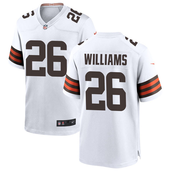 Mens Cleveland Browns #26 Greedy Williams Nike Brown Home Vapor Limited Jersey