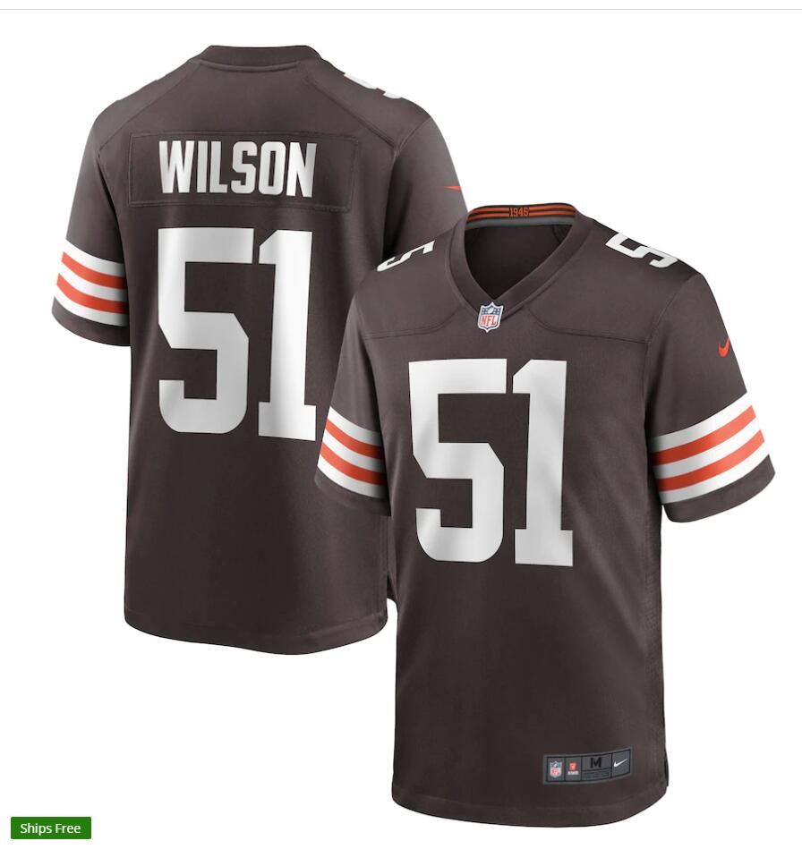 Mens Cleveland Browns #51 Mack Wilson Sr Nike Brown Home Vapor Limited Jersey