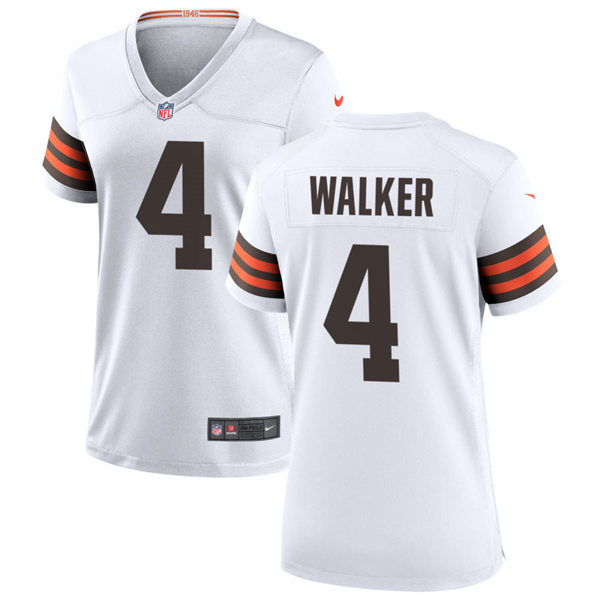 Womens Cleveland Browns #4 Anthony Walker Jr. Nike White Away Vapor Limited Jersey