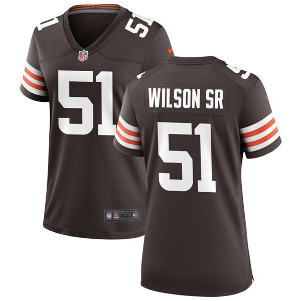 Womens Cleveland Browns #51 Mack Wilson Sr Nike Brown Home Vapor Limited Jersey