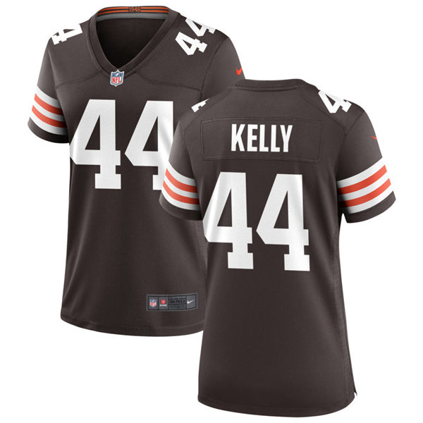 Womens Cleveland Browns Retired Player #44 Leroy Kelly Nike Brown Home Vapor Limited Jersey