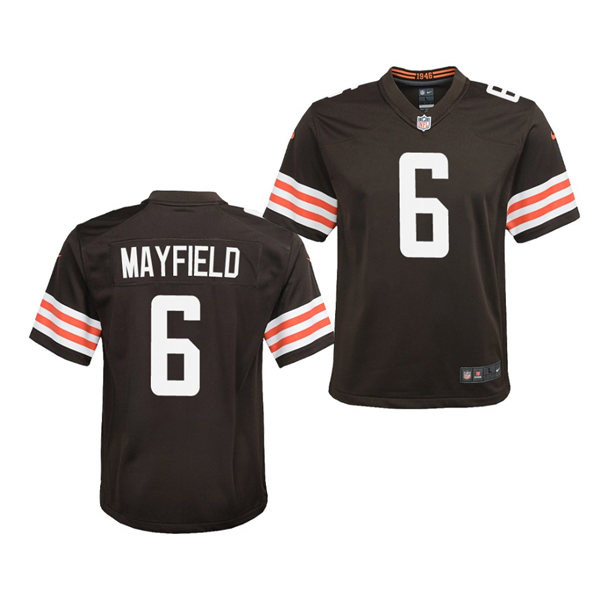 Youth Cleveland Browns #6 Baker Mayfield Nike Brown Home Vapor Limited Jersey