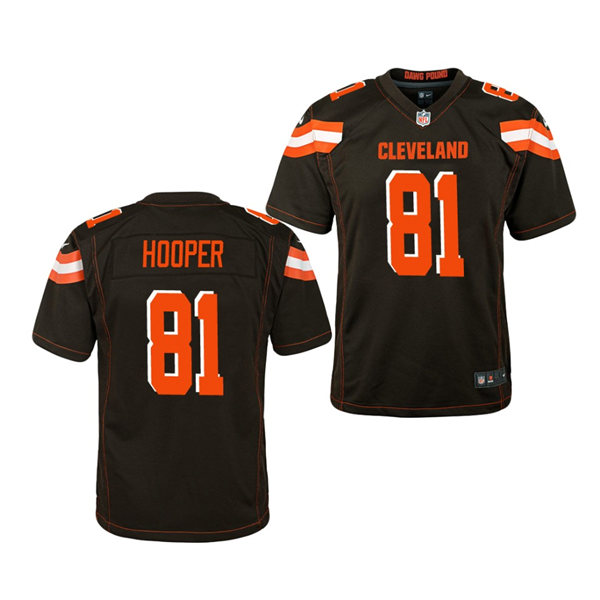 Youth Cleveland Browns #81 Austin Hooper Stitched Nike 2018 Brown Vapor Limited Jersey