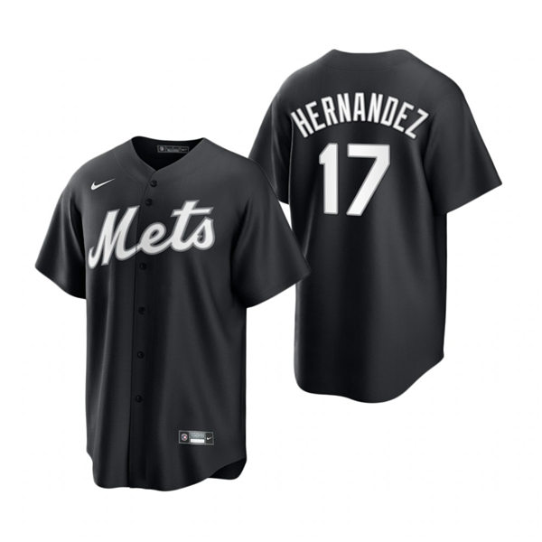 Mens New York Mets #17 Keith Hernandez Nike Stitched 2021 Black Fashion Jersey