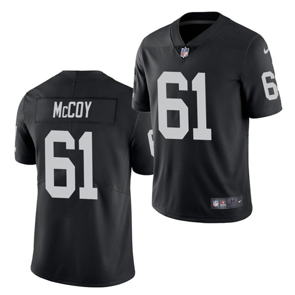 Mens Las Vegas Raiders #61 Gerald McCoy Nike Black Vapor Limited Jersey