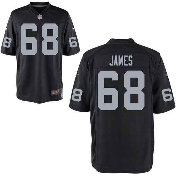 Mens Las Vegas Raiders #68 Andre James Nike Black Vapor Limited Jersey