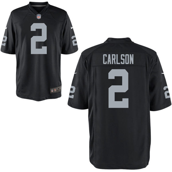 Mens Las Vegas Raiders #2 Daniel Carlson Nike Black Vapor Limited Jersey