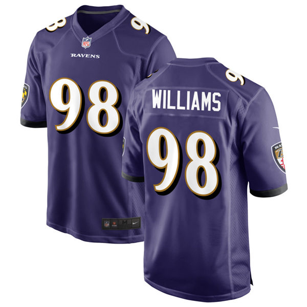 Mens Baltimore Ravens #98 Brandon Williams Nike Purple Vapor Limited Player Jersey