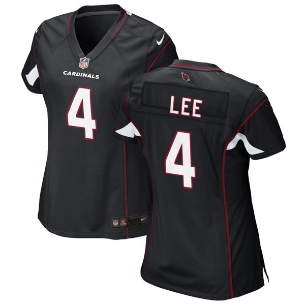 Womens Arizona Cardinals #4 Andy Lee Nike Alternate Black Vapor Limited Jersey