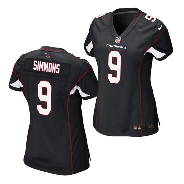 Womens Arizona Cardinals #9 Isaiah Simmons Nike Alternate Black Vapor Limited Jersey