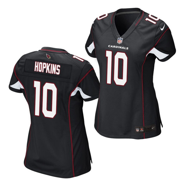 Womens Arizona Cardinals #10 DeAndre Hopkins Nike Alternate Black Vapor Limited Jersey