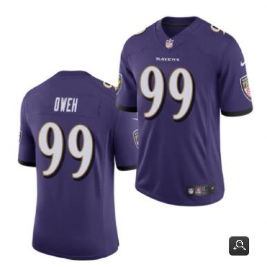 Youth Baltimore Ravens #99 Odafe Oweh Nike Purple Stitched NFL Limited Jersey