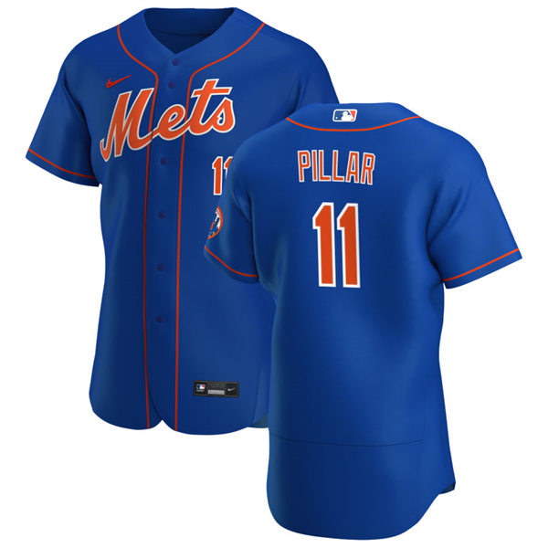 Mens New York Mets #11 Kevin Pillar Nike Royal Orange FlexBase Jersey