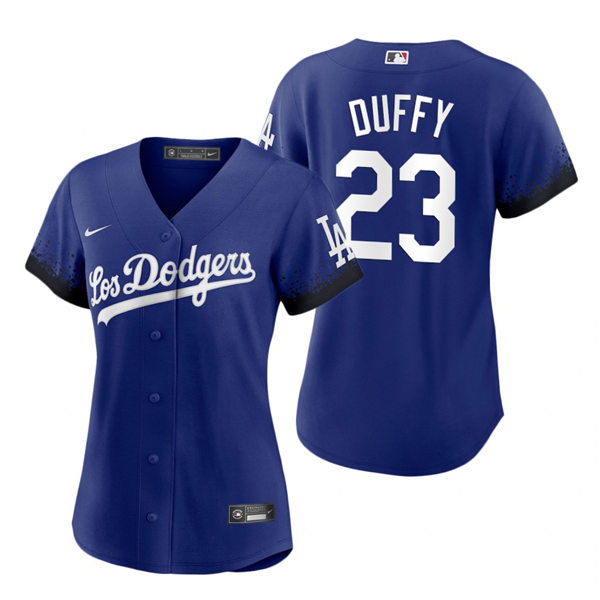 Womens Los Angeles Dodgers #23 Danny Duffy Nike Royal 2021 Los Angeles City Connect Jersey