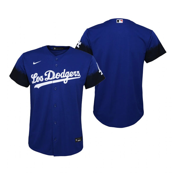 Youth Los Angeles Dodgers Blank Nike Royal 2021 City Connect Team Jersey
