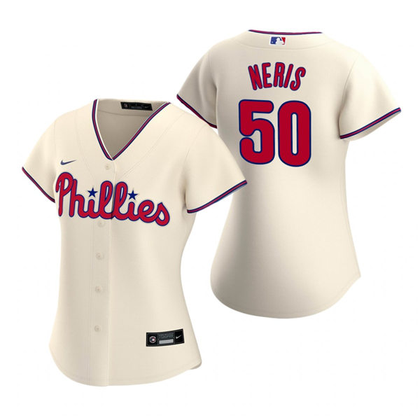 Womens Philadelphia Phillies #50 Hector Neris Nike Cream Alternate Jersey