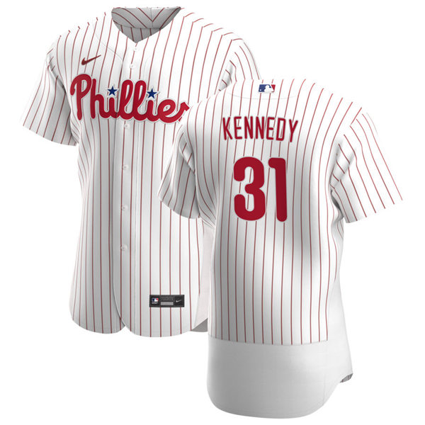 Mens Philadelphia Phillies #31 Ian Kennedy Nike White Pinstripe Home Flexbase Jersey