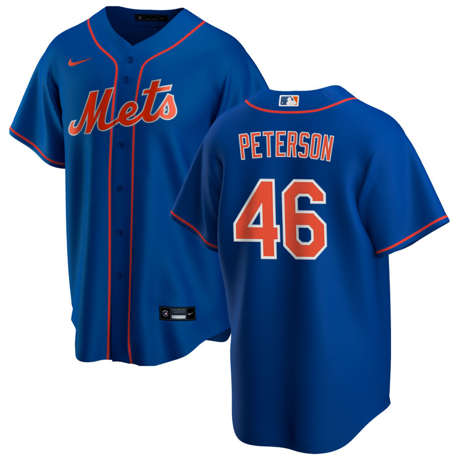 Youth New York Mets #46 David Peterson Stitched Nike Royal Orange Jersey