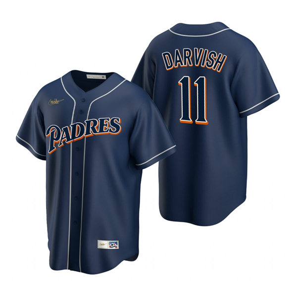 Mens San Diego Padres #11 Yu Darvish Nike Navy Cooperstown Collection Jersey