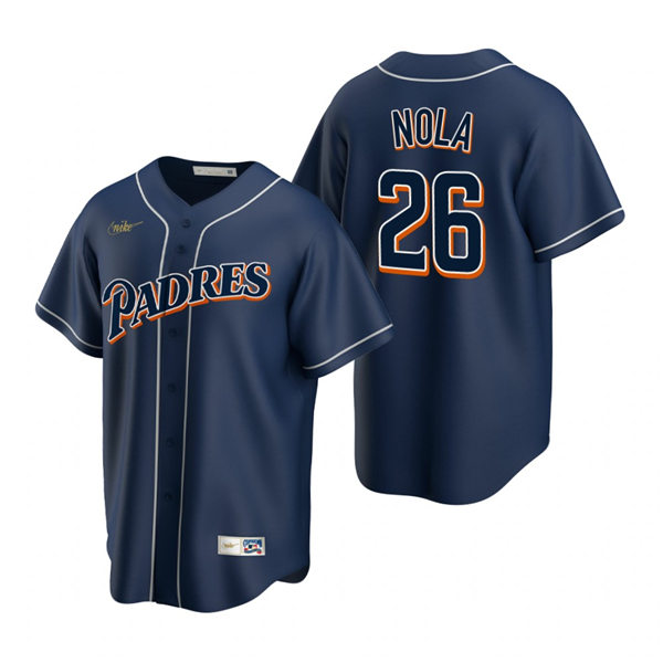Mens San Diego Padres #26 Austin Nola Nike Navy Cooperstown Collection Jersey