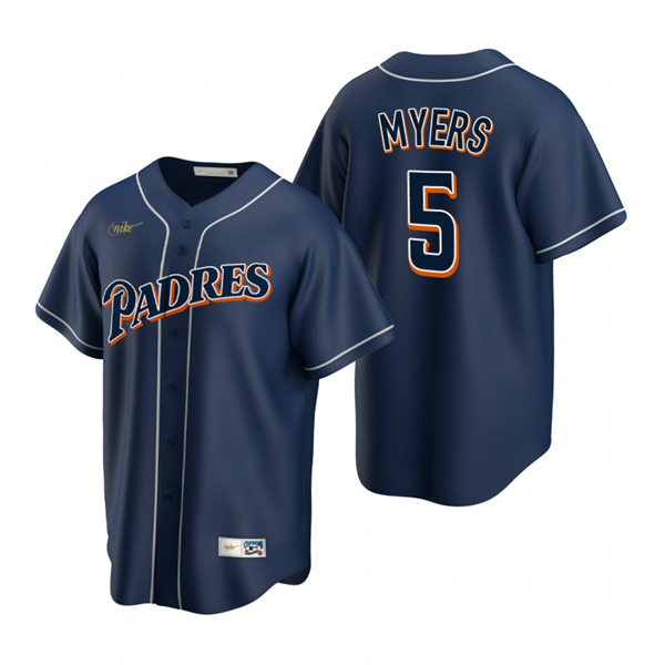 Mens San Diego Padres #5 Wil Myers Nike Navy Cooperstown Collection Jersey