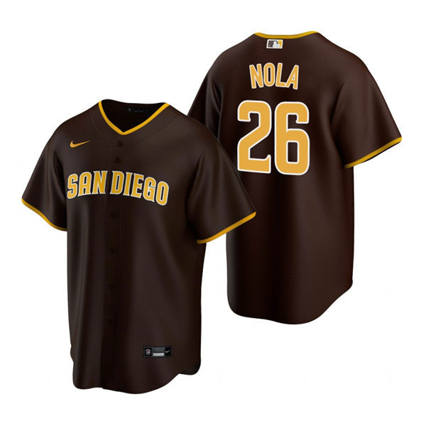 Youth San Diego Padres #26 Austin Nola Nike Brown Road Coo Base Stitched MLB Player Jersey