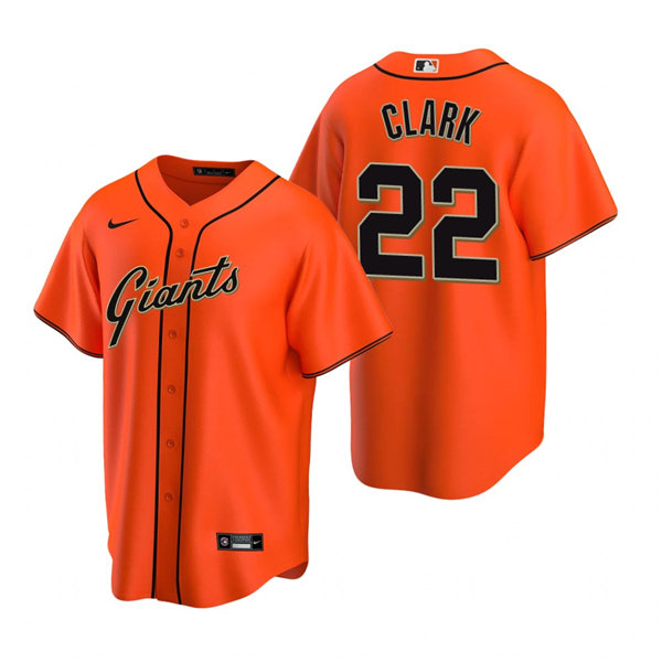 Youth San Francisco Giants #22 Will Clark Nike Orange Alternate Jersey