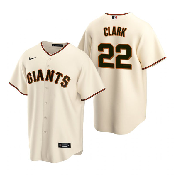 Womens San Francisco Giants #22 Will Clark Nike Cream Home Jersey