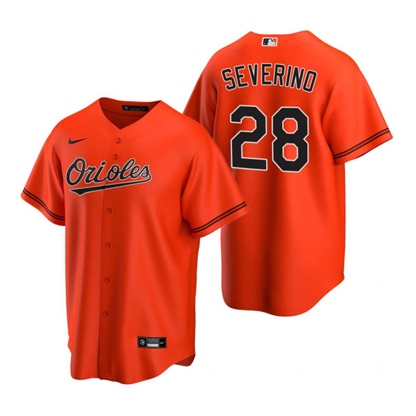 Youth Baltimore Orioles #28 Pedro Severino Nike Orange Alternate Jersey