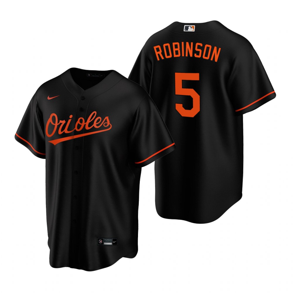 Youth Baltimore Orioles Retired Player #5 Brooks Robinson Nike Black Alternate Jersey