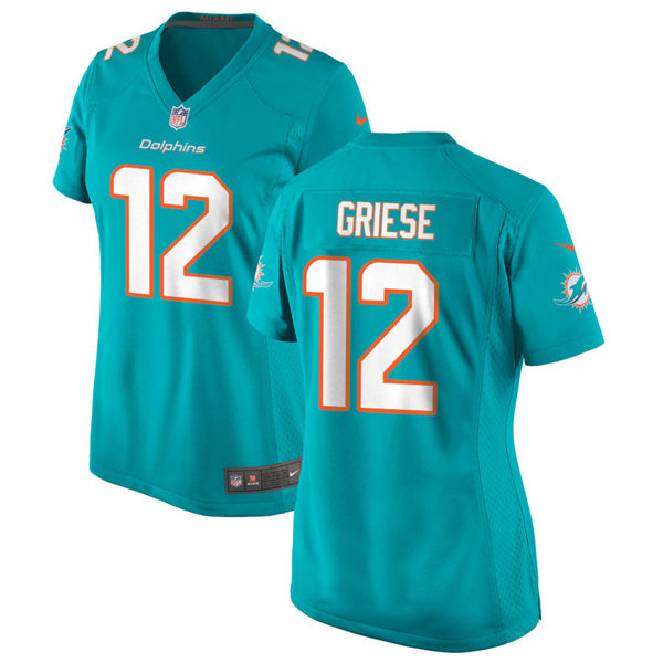 Womens Miami Dolphins Retired Player #12 Bob Griese Nike Aqua Vapor Limited Jersey