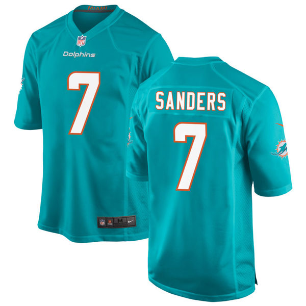 Mens Miami Dolphins #7 Jason Sanders Nike Aqua Vapor Limited Jersey