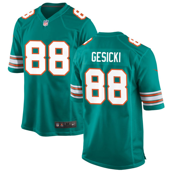 Mens Miami Dolphins #88 Mike Gesicki Nike Aqua Retro Alternate Vapor Limited Jersey