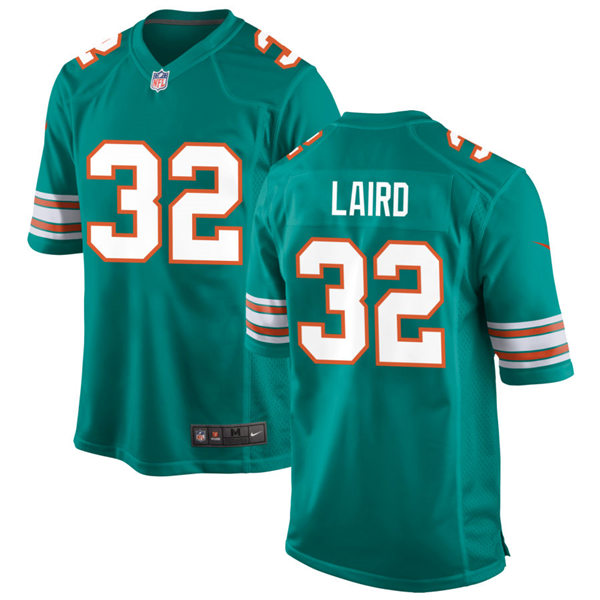 Mens Miami Dolphins #32 Patrick Laird Nike Aqua Retro Alternate Vapor Limited Jersey