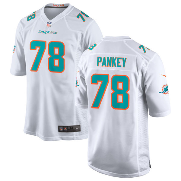 Mens Miami Dolphins #78 Adam Pankey Nike White Vapor Limited Jersey