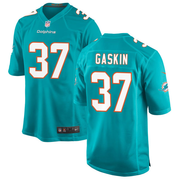 Mens Miami Dolphins #37 Myles Gaskin Nike Aqua Vapor Limited Jersey