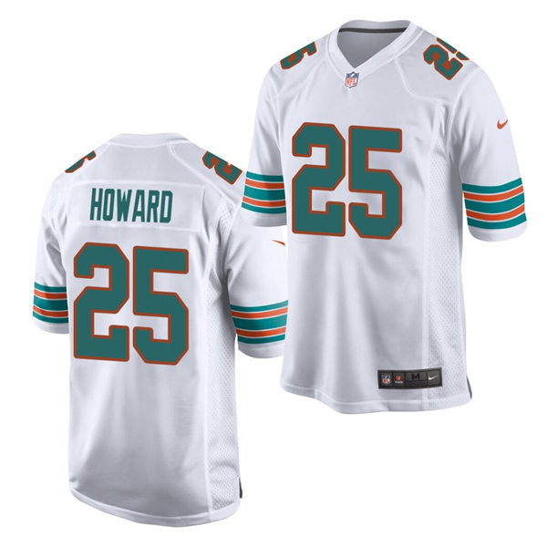 Youth Miami Dolphins #25 Xavien Howard Nike White Retro Alternate Vapor Limited Jersey