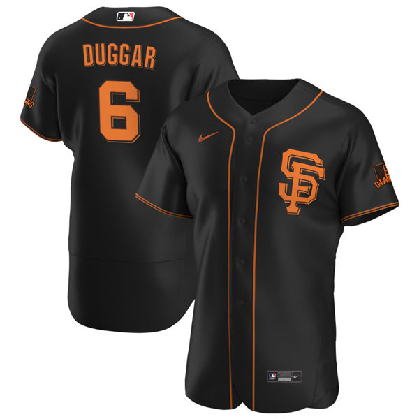 Mens San Francisco Giants #6 Steven Duggar Nike Black Alternate Flexbase Jersey