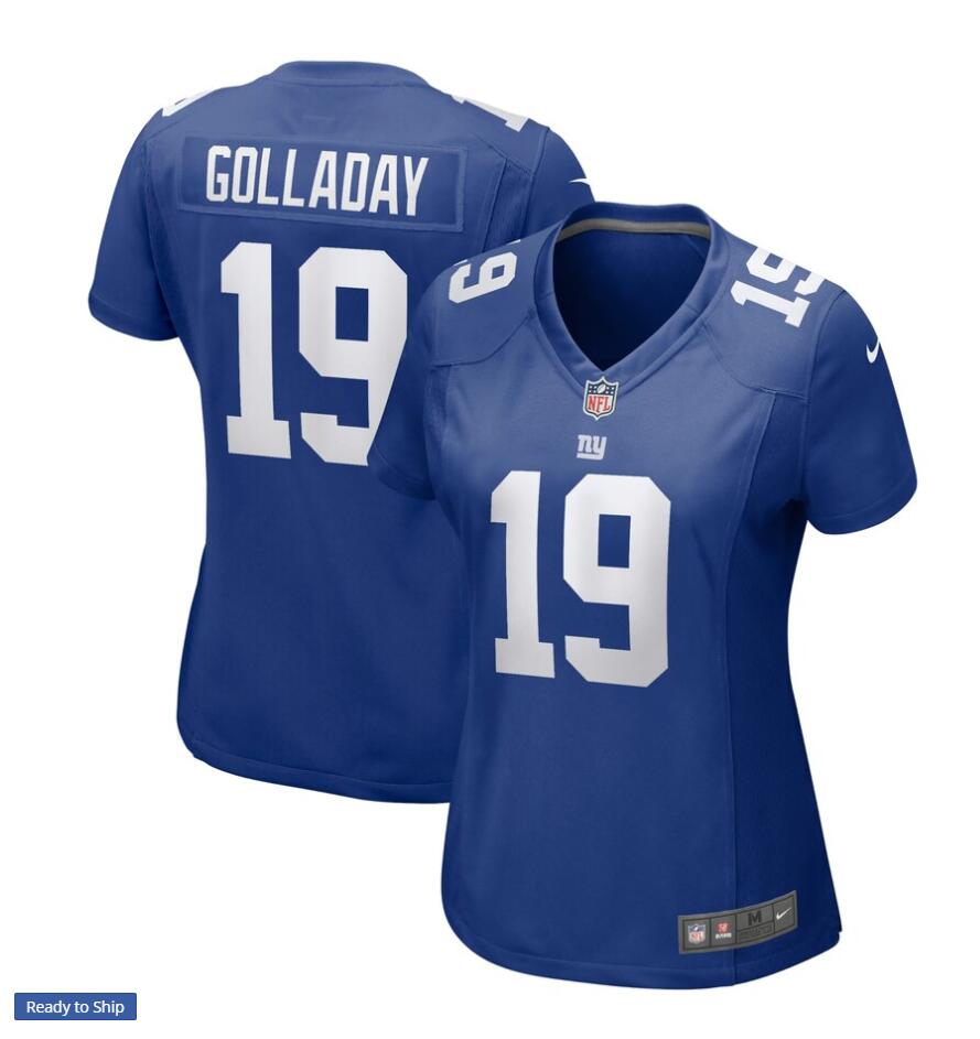 Womens New York Giants #19 Kenny Golladay Nike Royal Limited Player Jersey