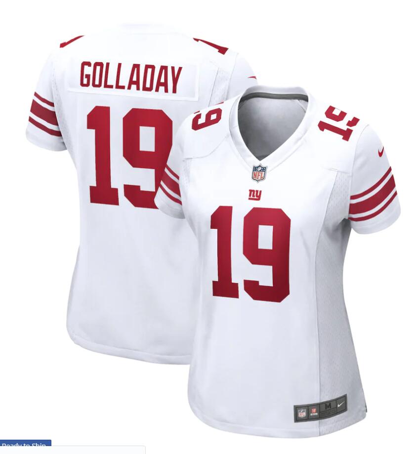Womens New York Giants #19 Kenny Golladay Nike White Limited Player Jersey