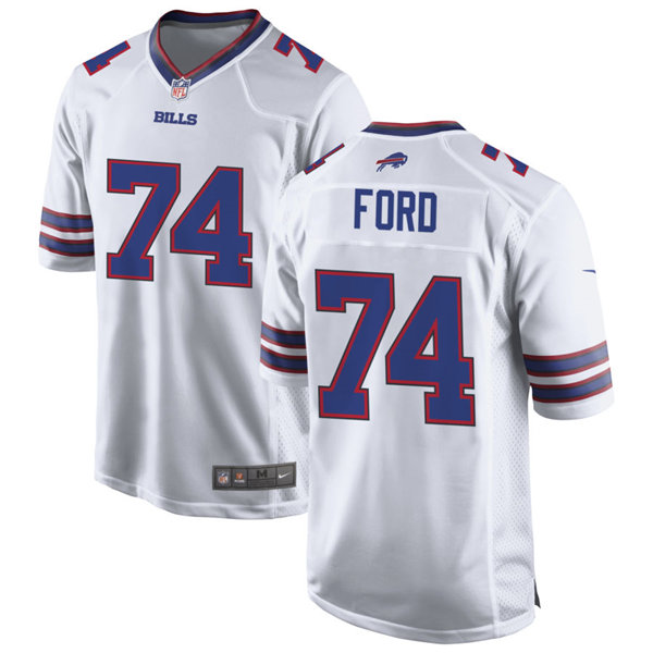 Mens Buffalo Bills #74 Cody Ford Nike White Vapor Limited Jersey