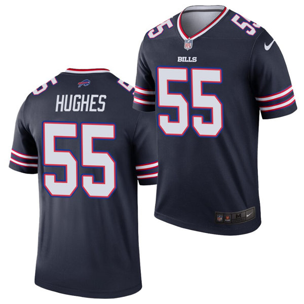 Mens Buffalo Bills #55 Jerry Hughes Nike Navy Inverted Legend Jersey