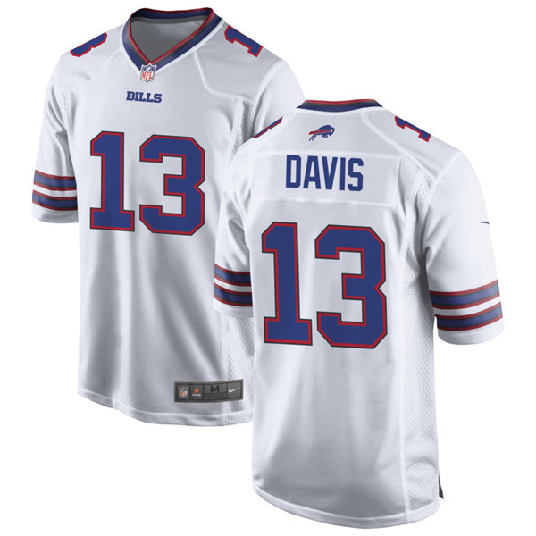 Mens Buffalo Bills #13 Gabriel Davis Nike White Vapor Limited Jersey