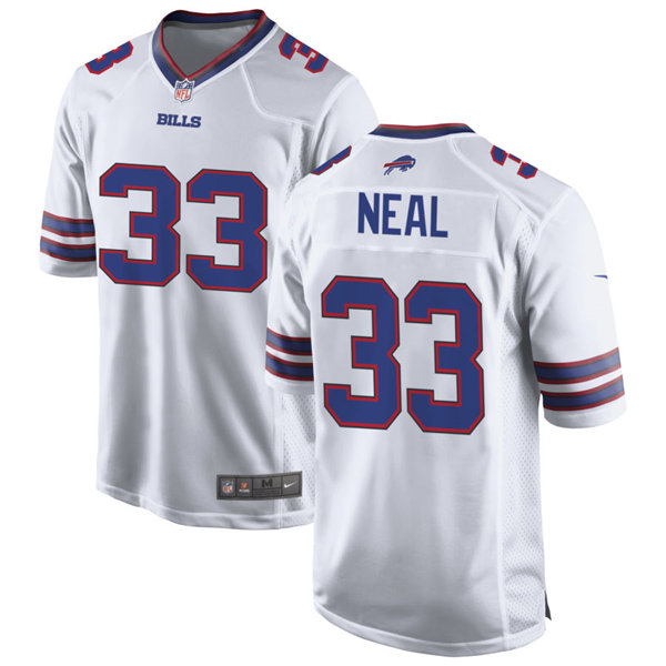 Mens Buffalo Bills #33 Siran Neal Nike White Vapor Limited Jersey