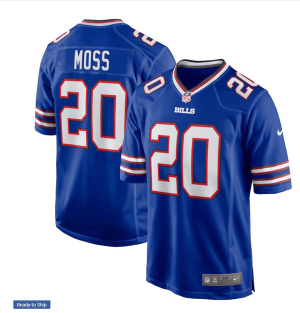 Mens Buffalo Bills #20 Zack Moss Nike Royal Vapor Limited Jersey