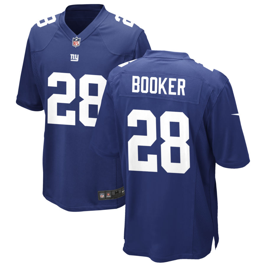 Mens New York Giants #28 Devontae Booker Nike Royal Team Color Vapor Untouchable Limited Jersey