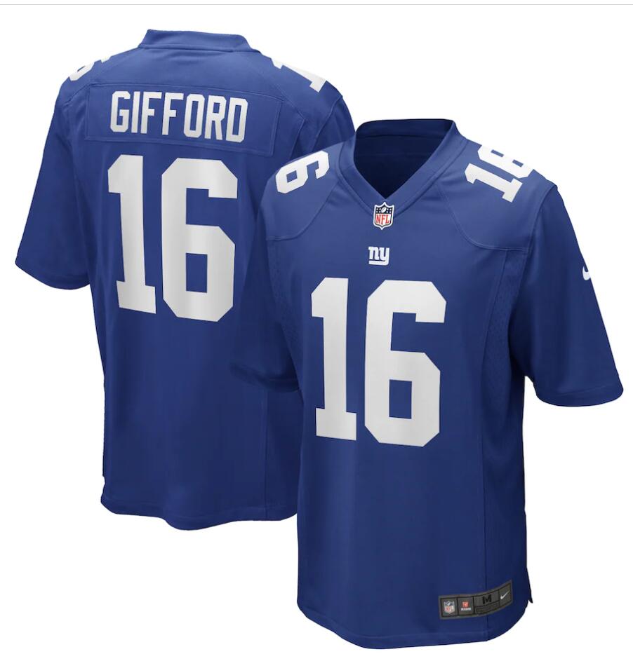 Mens New York Giants Retired Player #16 Frank Gifford Nike Royal Team Color Vapor Untouchable Limited Jersey