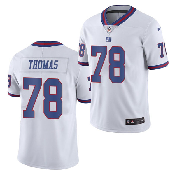 Mens New York Giants #78 Andrew Thomas Nike White Vapor Untouchable Color Rush Limited Player Jersey