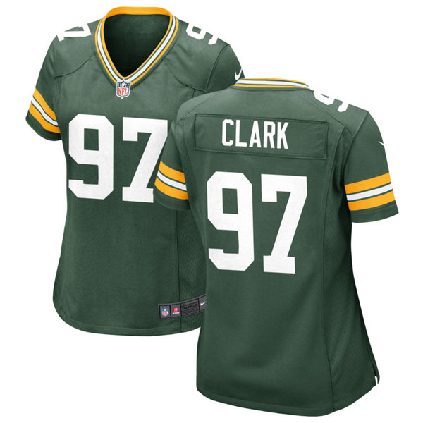 Womens Green Bay Packers #97 Kenny Clark Nike Green Vapor Limited Player Jersey