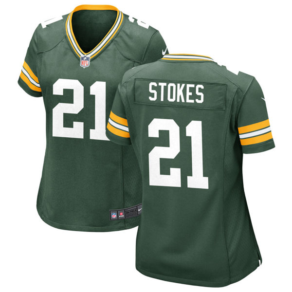 Womens Green Bay Packers #21 Eric Stokes Nike Green Vapor Limited Player Jersey